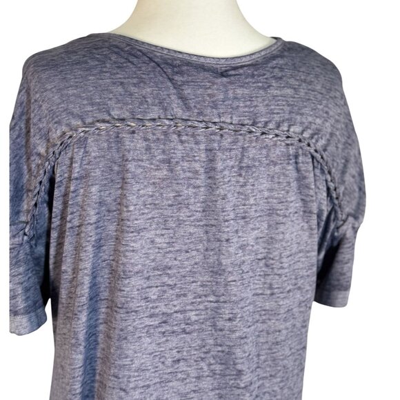Maurices Size Large Womens Heathered Blue Open Front Lightweight - Picture 4 of 9